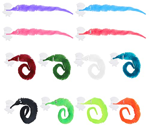 Pilikoll 12 Stück Fuzzy Wurm Spielzeug, Magic Worm Twisty Zauberwurm Wiggly Worm, Bunt Wurm Spielzeug für Kinder und Katze