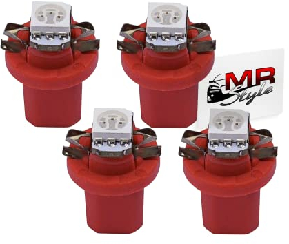 MR-Style Set Aufkleber und 4x high Power LED Tachobeleuchtung (rot) kompatibel mit VW Vento + Golf 3, Instrumentenbeleuchtung Umbauset