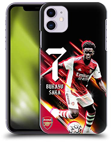 Head Case Designs Officially Licensed Arsenal FC Bukayo Saka 2021/22 First Team Hard Back Case Compatible With Apple iPhone 11