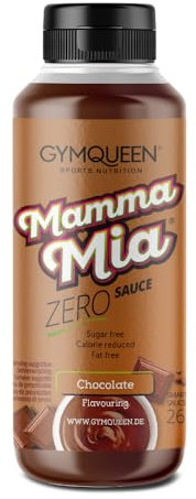 GymQueen Mamma Mia Sauce Zero 265 ml, faible en calories et sans graisse, pour affiner les plats ou comme vinaigrette, végétarien, Chocoholic