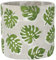 KOTARBAU® Monstera - Vaso da fiori, 20 cm, per piante, in calcestruzzo, motivo foglie di finestra