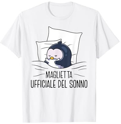 Pinguino Camicia Da Notte Dormire Ufficiale Maglietta, White, S