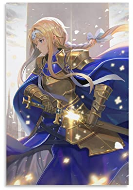 Sword Art Online Alice Zuberg Anime-Poster auf Leinwand, Kunstdruck und Wandkunst, modernes Familienschlafzimmer-Dekor, Poster, 30 x 45 cm