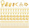 1150 Stück Schmuckherstellung Zubehör Gold inklusive Gold Quetschperlen Kettenverschluss Armband Verschluss Lobster Clasp Open Jump Rings Cord EndsTerminators Bead Tips Knot Covers