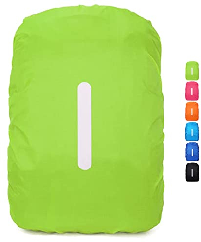 1 Pack Reflektierende Rucksack Regenschutz, Wasserdichte Regenschutz Rucksack, Reflektierende Regenhülle Rucksack aus Polyester, Wasserdichte Rucksackhülle für Outdoor, Wandern, Reiten, Klettern