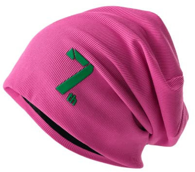 Y2K Bonnet en tricot souple pour homme et femme Style rétro, rose vif, Taille unique