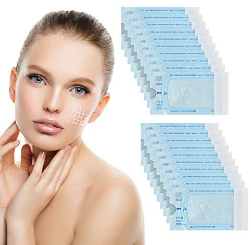 240 Pcs Hilos de Absorbible Facial, Hilo de Soluble Lifting Face, Hilo de Seda de Activo, Kit de Elevación de Hilos Tensores para Reafirmantes la Piel Facial, 20 Packs