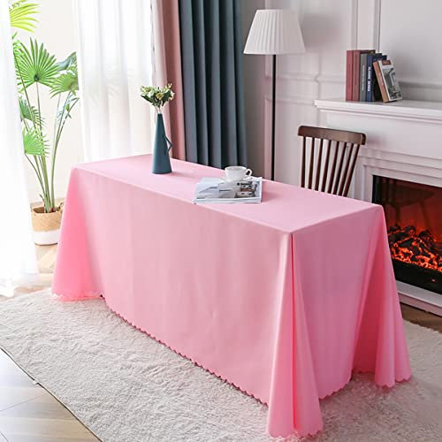 FANIVIN Tovaglia rettangolare Gonna da tavolo Tovaglia per attività pubblicitarie per conferenze Lavabile in lavatrice Rosa 180 * 260cm