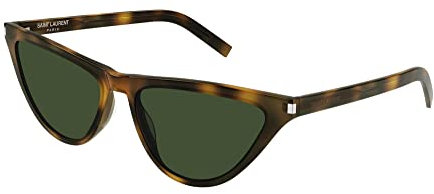 SAINT LAURENT Womens SL 550 SLIM-002 56 Woman ACETAT Sunglasses, Havana-Havana-Green