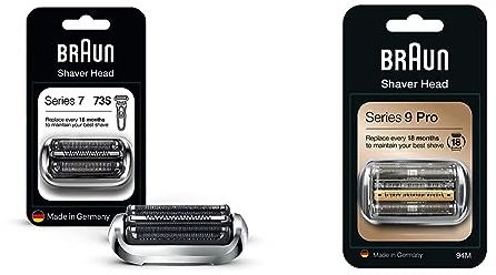 Braun Series 7 Scherkopf, Elektrorasierer & Series 9 Pro Scherkopf, Elektrorasierer, Ersatzscherteil kompatibel mit Rasierer Herren Serie 9 Pro, 94M, chrom, 1er Pack