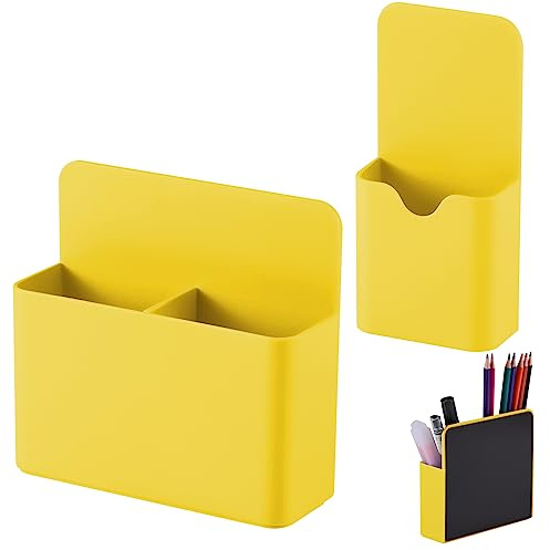 KITANIS Magnetischer Stifthalter, 2 Stück, magnetisch, trocken abwischbar, Marker-Halter mit großzügigen Fächern, starker Magnet-Aufbewahrungs-Marker, Whiteboard, Spind-Zubehör