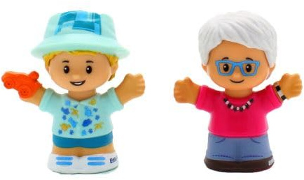 LITTLE PEOPLE Boy in Green Outfit und Oma Spielset