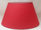 50 cm Kegel Lampenschirm, Baumwollstoff mit weißer PVC-Rückseite, handgefertigtes Produkt, für Tischlampe, Stehlampe (Rot)