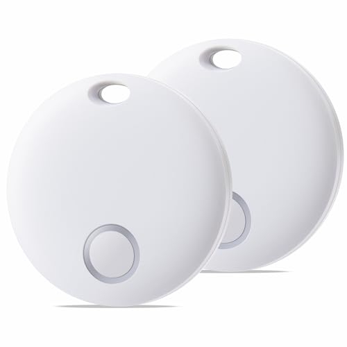 Reyke Smart Tag Pro, Koffer Tracker kompatibel mit Apple Wo ist APP (nur iOS), Schlüsselfinder für Schlüssel, Gepäck, Koffer, Brieftasche, IP67 wasserdicht, 2er Pack