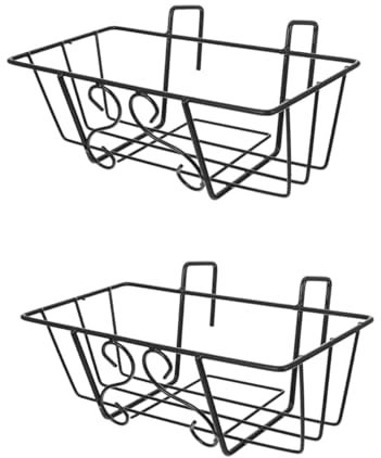 POPETPOP Lot De 2 Supports De Pots De Fleurs en Fer pour Balcon Support De Bonsaï Suspendu