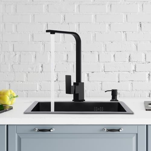 Évier de cuisine en acier inoxydable, Evier Cuisine 1 Bac avec Kit de Vidage avec Kit de Vidage, Évier à Encastrer au meuble, Lavabo Cuisine Cuve Simple en Acier Inoxydable