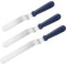 U-Taste Spatule Coudee Patisserie Lot de 3, Glaçage Gâteaux Spatule Décalée en Acier Inoxydable 18/0 avec Poignée en Plastique PP, Lame de 15 cm/20 cm/25 cm (Bleu nuit)