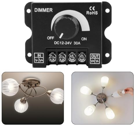Dimm-Controller für einfarbige LED-Lichtstreifen, Dimmer, DC 12 V, 24 V, 30 A