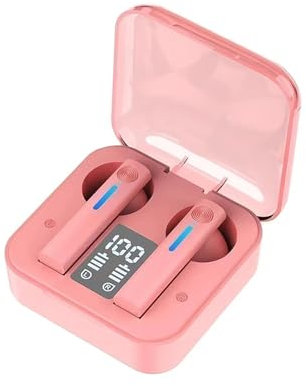 YYGGWL Impermeabili Earbuds T13 L'ultimo Bluetooth 5.3 Aggiornato Con Display Ad Alta Definizione Cuffie Bluetooth Stereo A 360° A Bassa Latenza E Lunga Durata Cuffie da gioco(Pink)