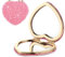 YUXIANLB Kompaktspiegel Für Die Handtasche Herzförmiger Beidseitiger 1X 2X Vergrößerungsglitzer Mini Schminkspiegel Reise Tragbarer Taschen Make-up Spiegel Für Frauen Mädchen