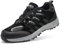 Kricely Scarpe da Trekking Uomo Escursionismo Scarpe Traspiranti All'aperto Montagna Antiscivolo Arrampicata Scarpe Sportive Sneakers(Nero 46)
