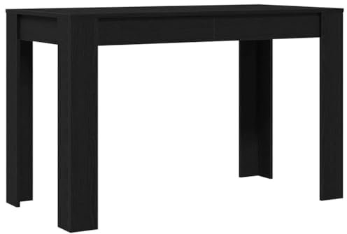 vidaXL Tavolo da Pranzo Rovere Nero 120x60x76 cm Legno Multistrato, Tavolo per Sala da Pranzo, Tavolo da Ristorante, Mobile per Sala da Pranzo