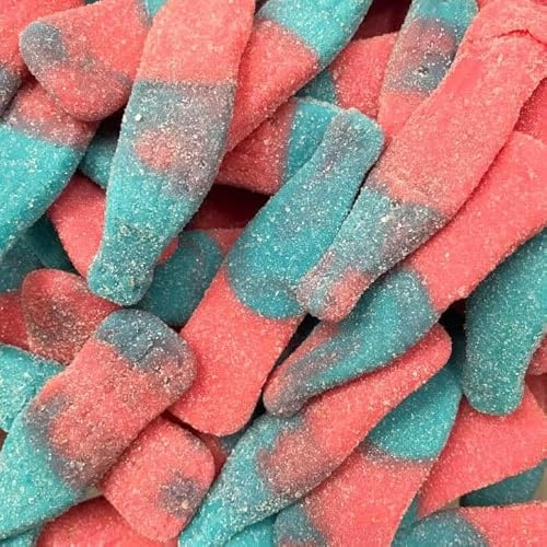 Jumbo Fizzy Blue Bubblegum Bottles Sweets | Pink Blue | Bulk buy Bag of Sweets | HALAL (1kg)