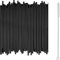 Reusable Hard Straws 100 Pcs for All Drinks, Party Drinking Straws for Smoothies,Cocktails,Black Straws Plant Material