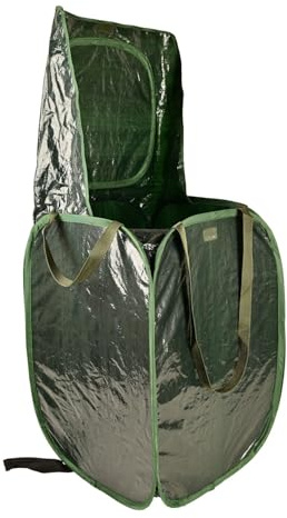 lakeland Pop Up Garden Bin 96L Folds Flat for Storage Lightweight Funnel Lid for Shovelling