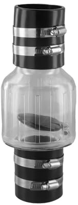 Lawnoval Silent Pumpen-Rückschlagventil mit gefedertem Innensteg 152 Zoll für Schwarz und Silber, Abwasser und Sumpfpumpen gegen Rückfluss 5.1 cm