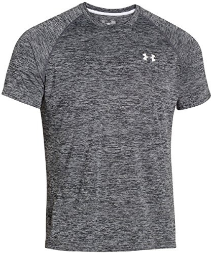 Under Armour Herren UA Tech Ss Fitness T-Shirt, Schwarz (Schwarz Heather), XL