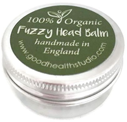 Fuzzy Head Balm, 100% ORGANIC, with headache soothing Lavender & Peppermint essential oils. For Him, For Her, For Kids. Handmade by Aromatherapist in Wiltshire, Ecofriendly, NO Preservatives