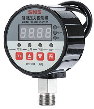 CGOLDENWALL Digitaler Druckschalter Controller Manometer Elektronisches Vakuum Intelligentes elektrisches Kontaktdruckmessgerät (0-30 mpa DC 24 V)