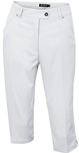 Island GREEN Womens Golf Capri Trousers - White - UK 16