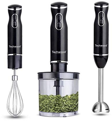 Techwood TMS-9666 Mixeur Multifonctions-600 W, 600 W, 500 milliliters, Noir