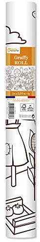 Avenue Mandarine GY082C Graffy Roll zum Ausmalen, Plakatpapier 90g, Rollen 5m x 0,35 m, für Filz- und Schreibstifte geeignet, 1 Stück, kleine Welt der Bauer