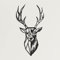 DEKADRON Metall Hirschkopf Natur Wandkunst - 3D Hirsch Silhouette Wanddekoration (25 x 46 cm)