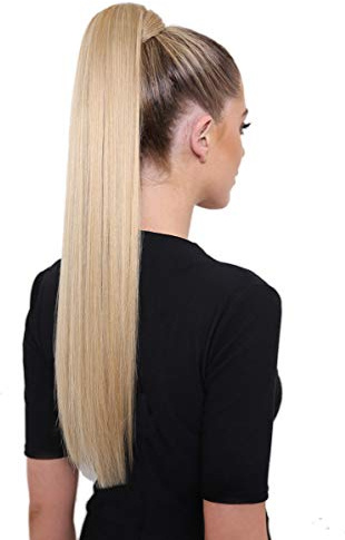 Lullabellz Grande Straight Wraparound Pony, 26-Inch Length, Light Blonde