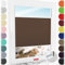 Schuette® Plissee mit Bohren zum Anschrauben ● Premium Kollektion: Hot Chocolate (Dunkelbraun) ● 80x80cm (Breite x Höhe) ● Suprafix Faltrollo Befestigung ● Bequeme Rollo Montage inkl. Video