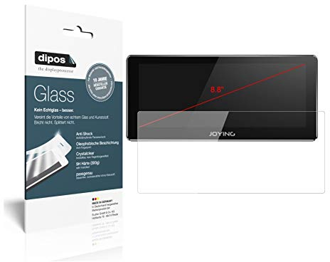 dipos I 2X Displayschutz klar kompatibel mit Joying Radio 8.8 Zoll Schutzfolie 9H Anti-Shock