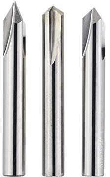 Juegos de brocas Fresa CNC de carburo de tungsteno avellanado Fresa de chaflán Fresa de chaflán para aluminio Cobre 60 90 Extremo de desbarbado de 120 grados Mill-19mm (90_Degree)