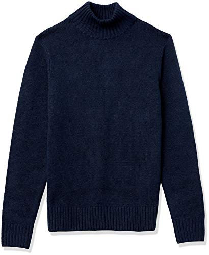 Amazon Essentials Pull à Col Roulé, à Manches Longues, Doux Au Toucher Homme, Bleu Marine, L