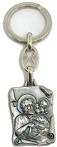 GTBITALY 50.114.30 Schlüsselanhänger St. Christophorus-Schutz, Silber