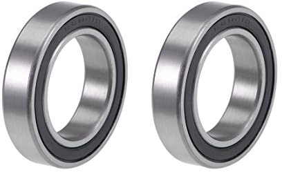sourcing map 2 Stück Rillenkugellager Doppelt Abgedichtete 6804-2RS 20mm x 32mm x 7mm Chromstahl P6 (ABEC3)