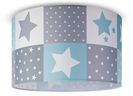 Paco Home Kinder Deckenlampe Kinderzimmer Stoffschirm Rund Bunt Baby E27 Hängelampe Regenbogen