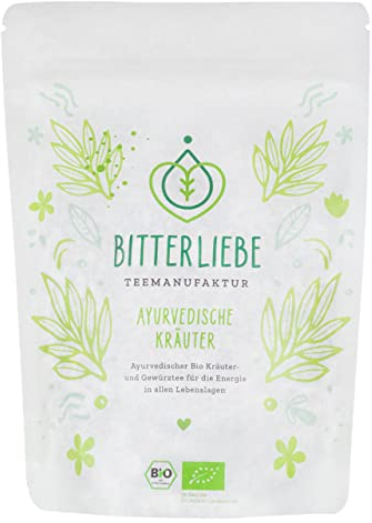 BitterLiebe® Teemanufaktur Ayurvedische Kräuter Bio Kräutertee lose mit der Kraft der Bitterstoffe I Bitterkräuter, Zitronengras, Fenchel uvm. I ca. 70 Tassen (240g)