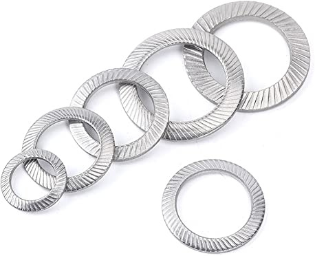 CONPHERON M16 Rondelle di Sicurezza Seghettate Autobloccanti Rondelle di Bloccaggio Seghettate Acciaio Inox 304