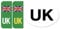 stika.co Pair of Road Legal United Kingdom Symbol Car Reflective Vinyl Stickers, Number Plate Decal for European Roads After Brexit - UK Flag Stickers (1 Pair (Front + Back) + UK Oval, Green)