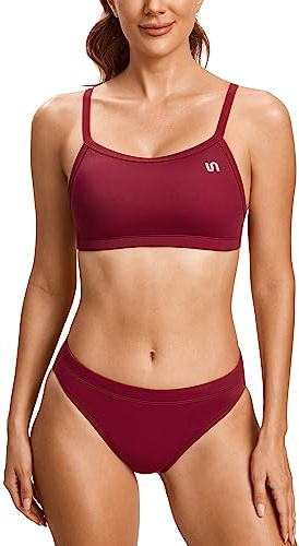 SYROKAN Mujer Deportivo Bañador Bikini Traje de baño Dos Piezas con Relleno
