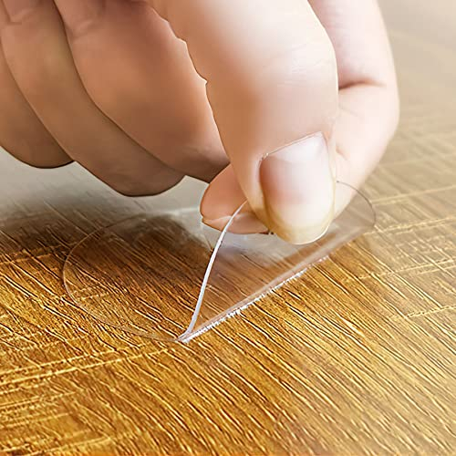 Double Face Rond Extra Fort, 24 pcs Ruban Adhésif Multifonctionnel et Réutilisable Transparent Lavable Nano Tape Fixation de divers objets dans Voitures, Cuisine, Domicile ou Bureau (Rond Dia 50 mm)